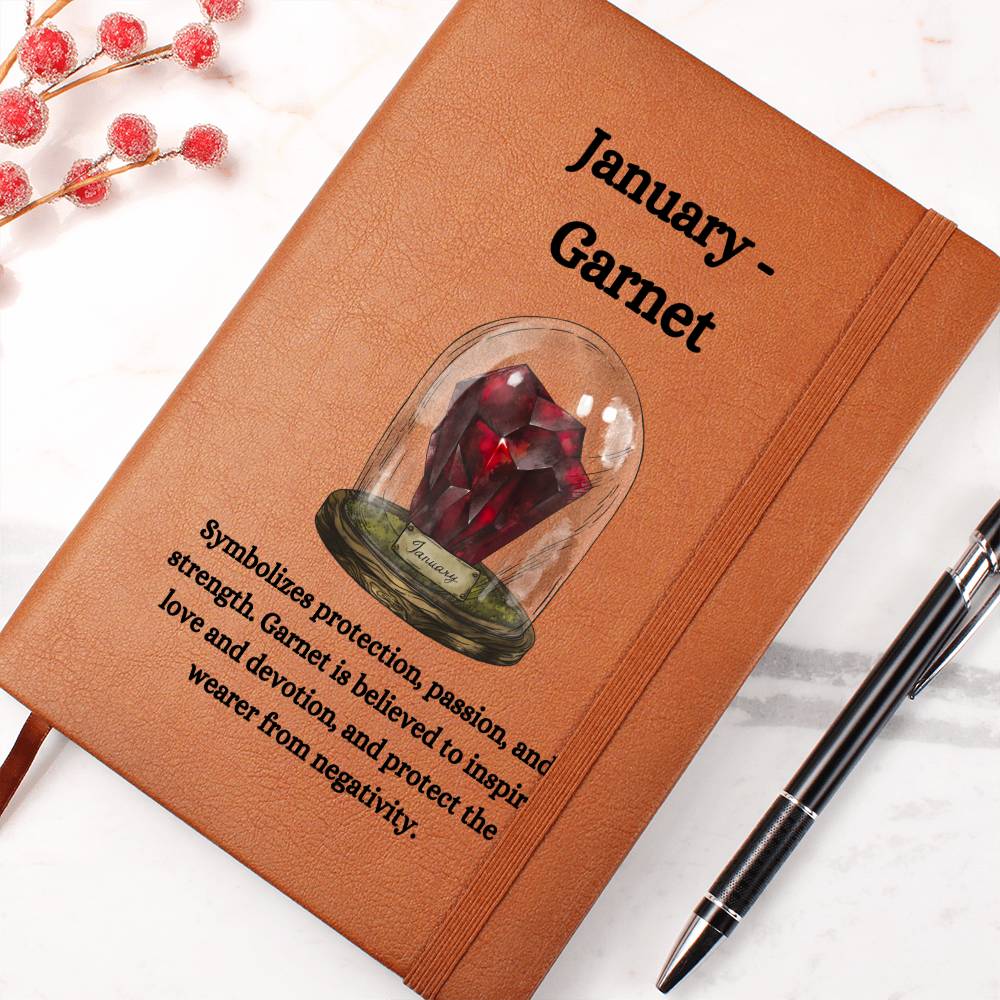 January Birthstone Garnet Journal | Birthday Gift | January Birthstone Notebook, Gift For Her, Secret Santa Gift