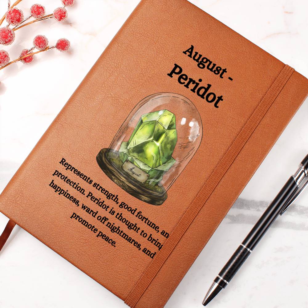 August Birthstone Peridot Journal | August Birthday Gift | Peridot-Inspired Notebook, Custom Journal, Gift For Her