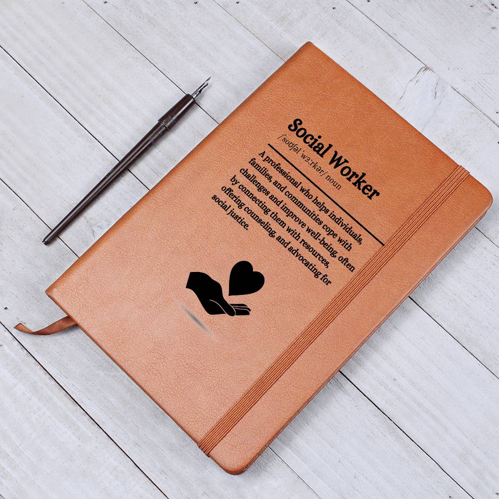 Personalized Social Worker Gift Notebook | Inspirational Definition Journal | Appreciation Gift for Social Workers