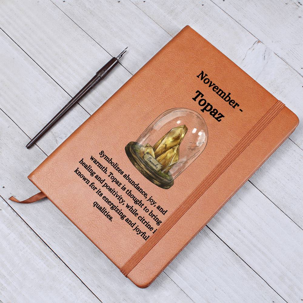 November Birthstone Topaz Journal | November Birthday Gift | Topaz-Inspired Notebook, Gift For Her, Gift For Co-workers