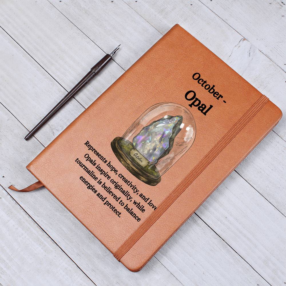 October Birthstone Opal Journal | October Birthday Gift | Opal-Inspired Notebook, Gift For Her