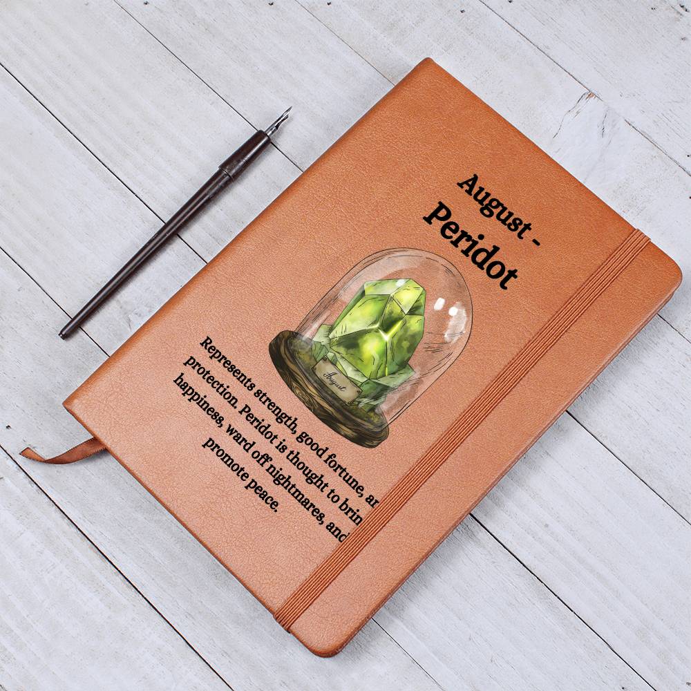 August Birthstone Peridot Journal | August Birthday Gift | Peridot-Inspired Notebook, Custom Journal, Gift For Her