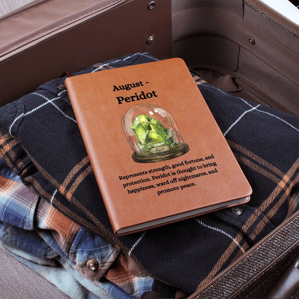 August Birthstone Peridot Journal | August Birthday Gift | Peridot-Inspired Notebook, Custom Journal, Gift For Her