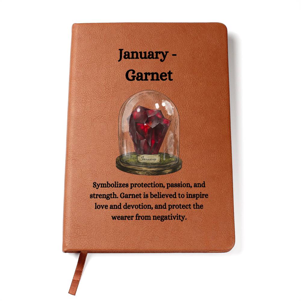 January Birthstone Garnet Journal | Birthday Gift | January Birthstone Notebook, Gift For Her, Secret Santa Gift