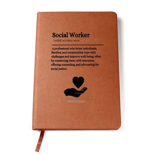 Personalized Social Worker Gift Notebook | Inspirational Definition Journal | Appreciation Gift for Social Workers