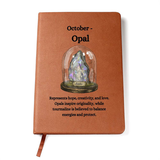 October Birthstone Opal Journal | October Birthday Gift | Opal-Inspired Notebook, Gift For Her