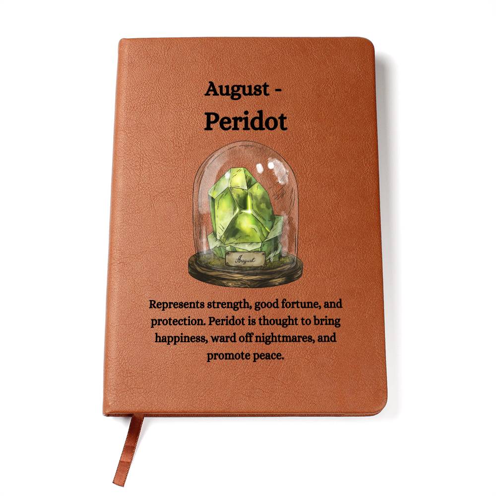 August Birthstone Peridot Journal | August Birthday Gift | Peridot-Inspired Notebook, Custom Journal, Gift For Her