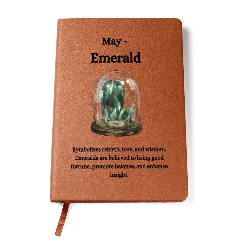 May Birthstone Emerald Journal May Birthday Gift | May Birthstone Notebook, Leather Journal