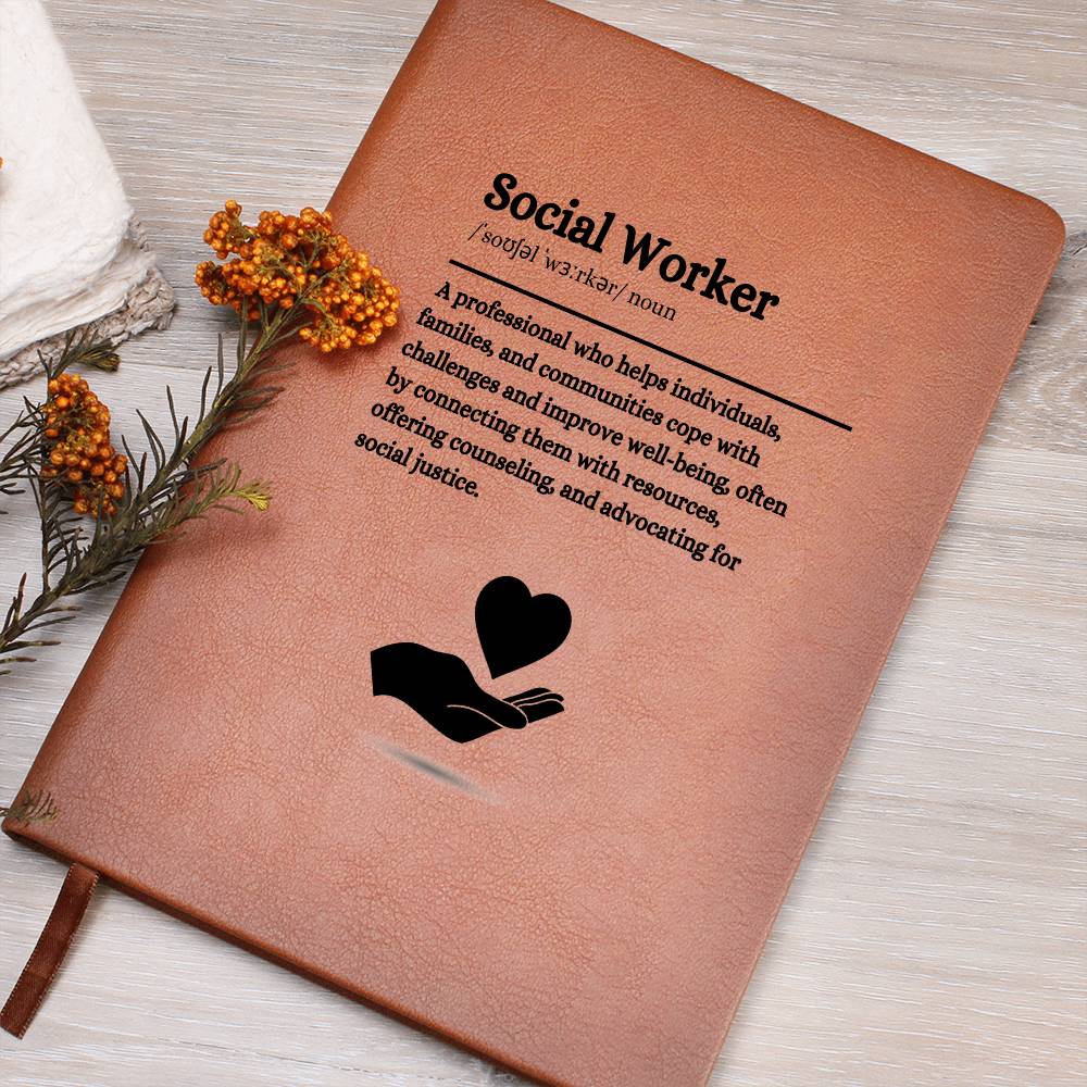 Personalized Social Worker Gift Notebook | Inspirational Definition Journal | Appreciation Gift for Social Workers