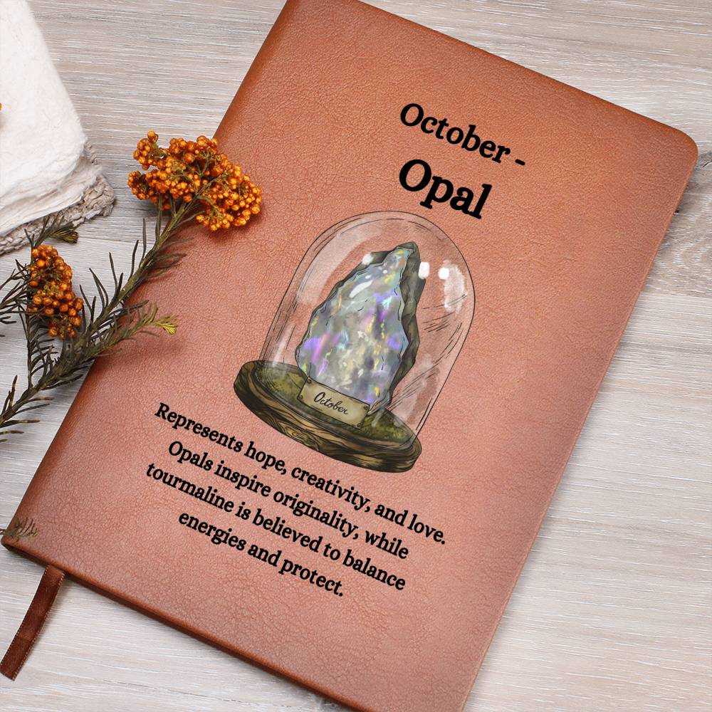 October Birthstone Opal Journal | October Birthday Gift | Opal-Inspired Notebook, Gift For Her