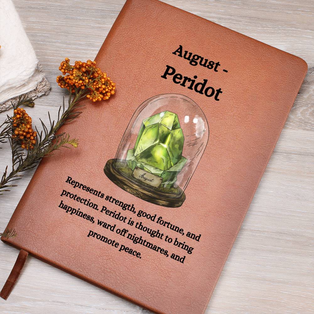 August Birthstone Peridot Journal | August Birthday Gift | Peridot-Inspired Notebook, Custom Journal, Gift For Her