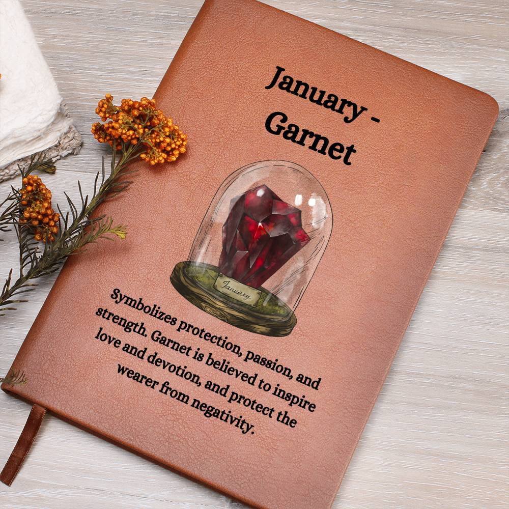 January Birthstone Garnet Journal | Birthday Gift | January Birthstone Notebook, Gift For Her, Secret Santa Gift