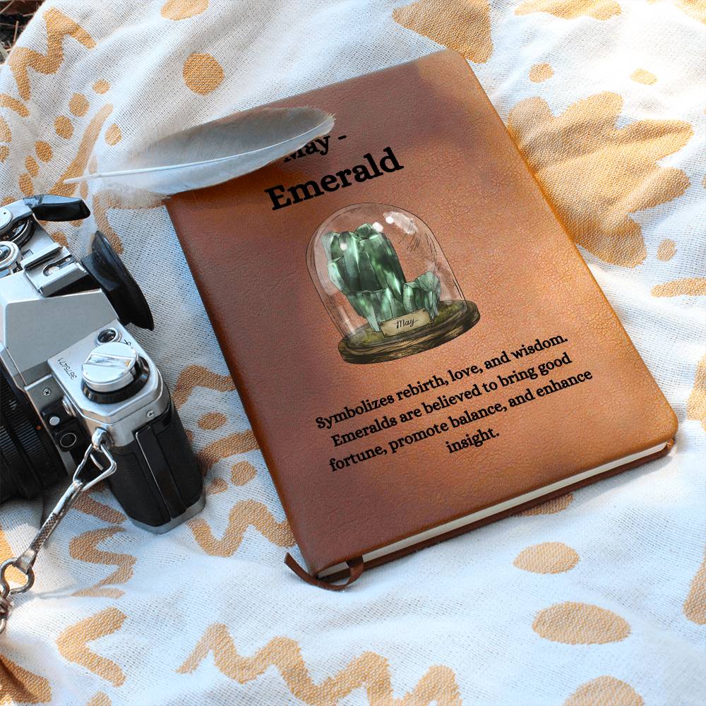 May Birthstone Emerald Journal May Birthday Gift | May Birthstone Notebook, Leather Journal