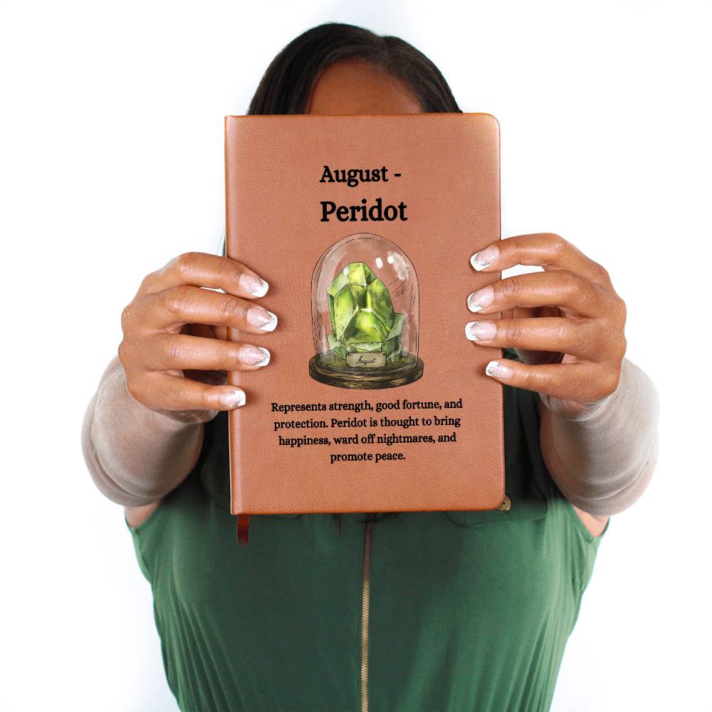 August Birthstone Peridot Journal | August Birthday Gift | Peridot-Inspired Notebook, Custom Journal, Gift For Her