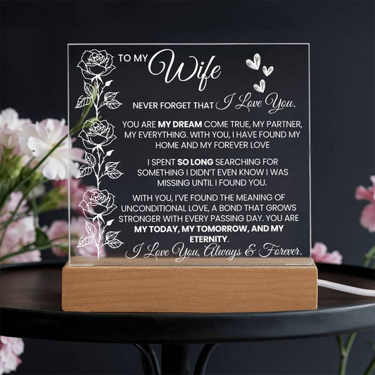 A Heartfelt Gift for Your Wife- Special Acrylic Plaque